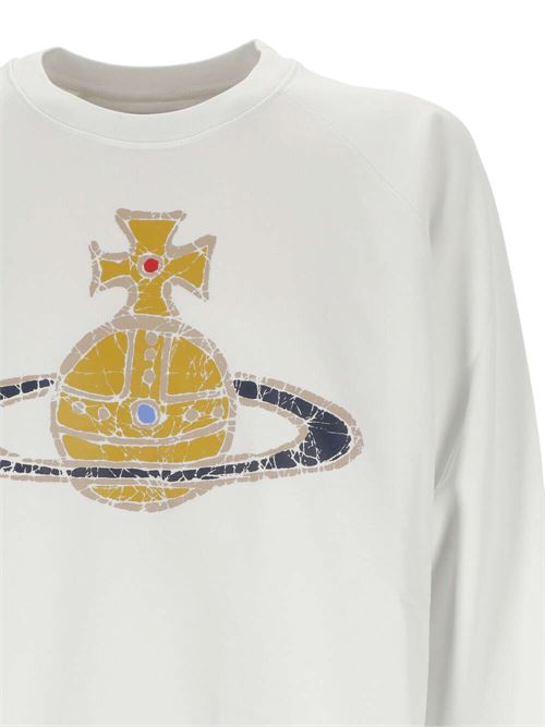 White/multicolour organic cotton sweatshirt Vivienne Westwood | 3I01000LJ0006A401